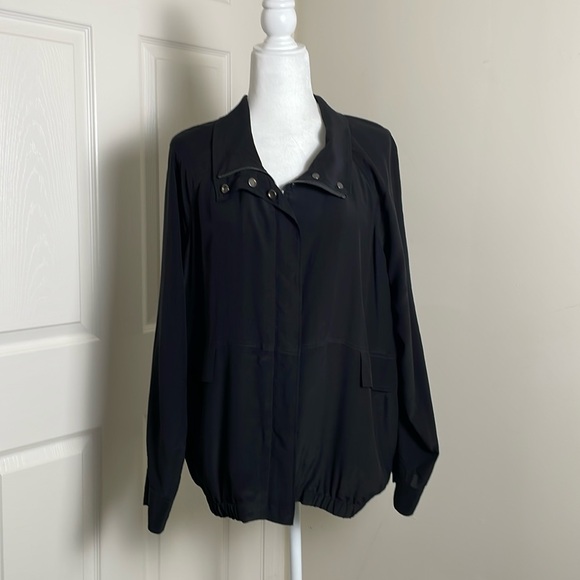 Eileen Fisher Silk Bomber Jacket - Picture 2 of 10